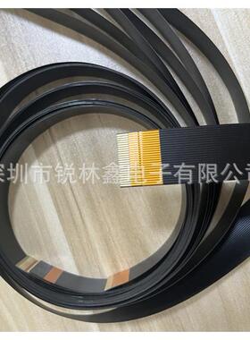 F头PDYCC柔性双排线两插接黑色屏蔽膜同向面蔽屏3D打印设备拖链线