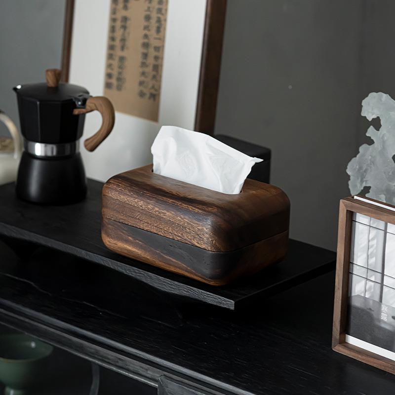 木胡桃整板抽纸制盒纸巾盒木纸抽盒餐巾纸客厅餐厅茶茶道dat1028