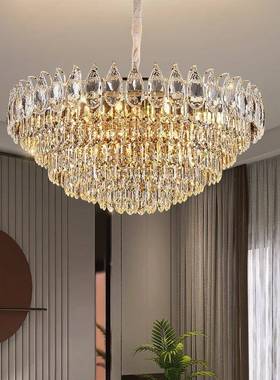 后9220现代客厅吊灯端大气水d晶le灯高025新款现2代简约餐厅卧室