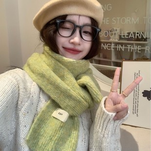 韩国ins高品质版含羊毛egg毛线25新围巾女冬软糯针织保暖学生围脖
