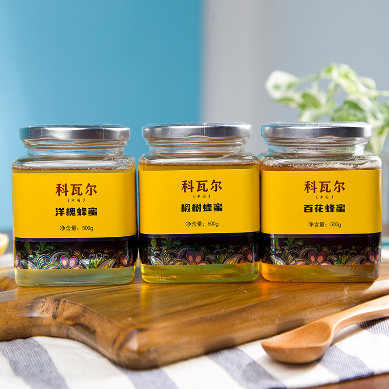 科瓦尔牌国产纯正农家自产百花椴树洋槐蜜天然成熟野生土蜂蜜500g