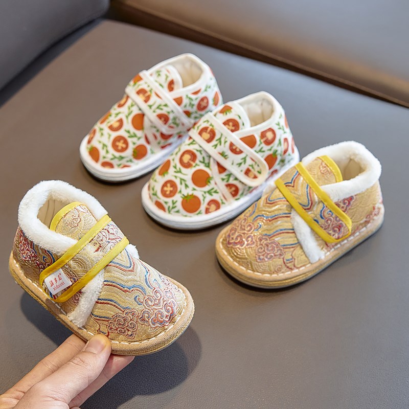 儿童手工二棉鞋1-6岁3鞋子加厚保暖棉花鞋千层底家居男女宝宝冬季