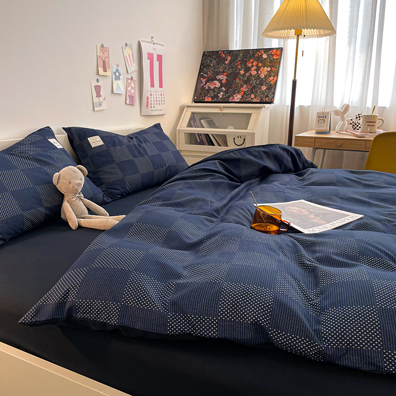 床笠四件套全棉纯棉床上用品床单被套被罩学生宿舍被单人3三件套4