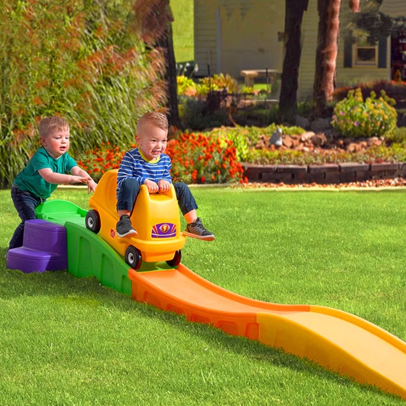 幼儿园小孩车滑车轨道玩具儿童滑滑车三段式滑行车撬宝宝平衡滑道