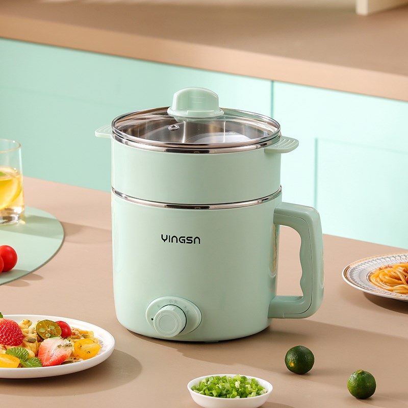 2升电煮锅无涂层正品304不锈钢小功率宿舍学生煮面熬汤煮粥神器锅