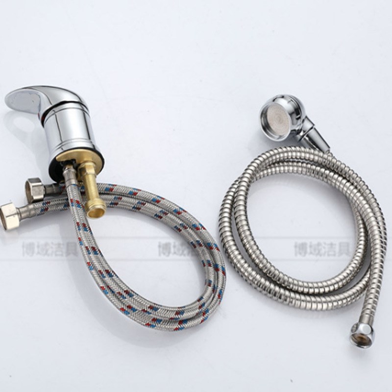 理发店洗头床水龙头发廊洗头盆热冷龙头开关带花洒软管冲头床配件