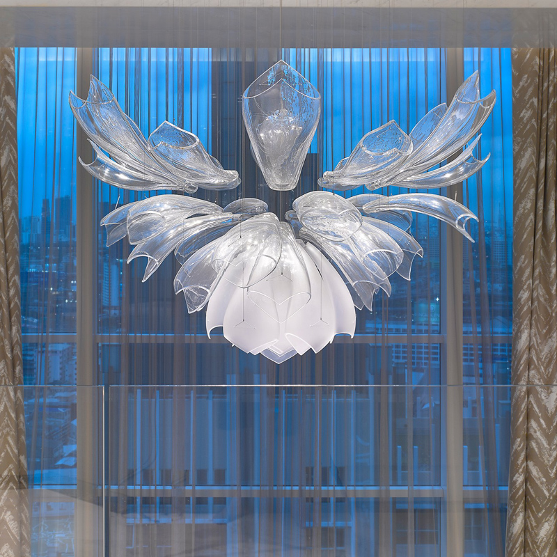 酒店大堂商场大厅别墅复式楼梯中空挑高中庭创意造型艺术装饰吊灯