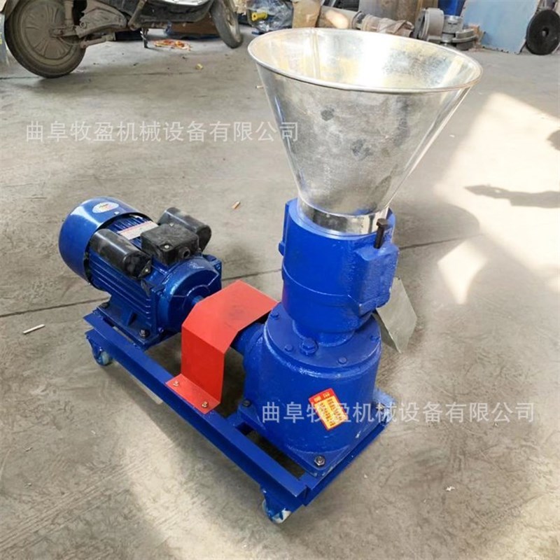 鸡饲料颗粒机 牛羊养殖场平模制粒机 家用小型豆粨青饲料造粒机