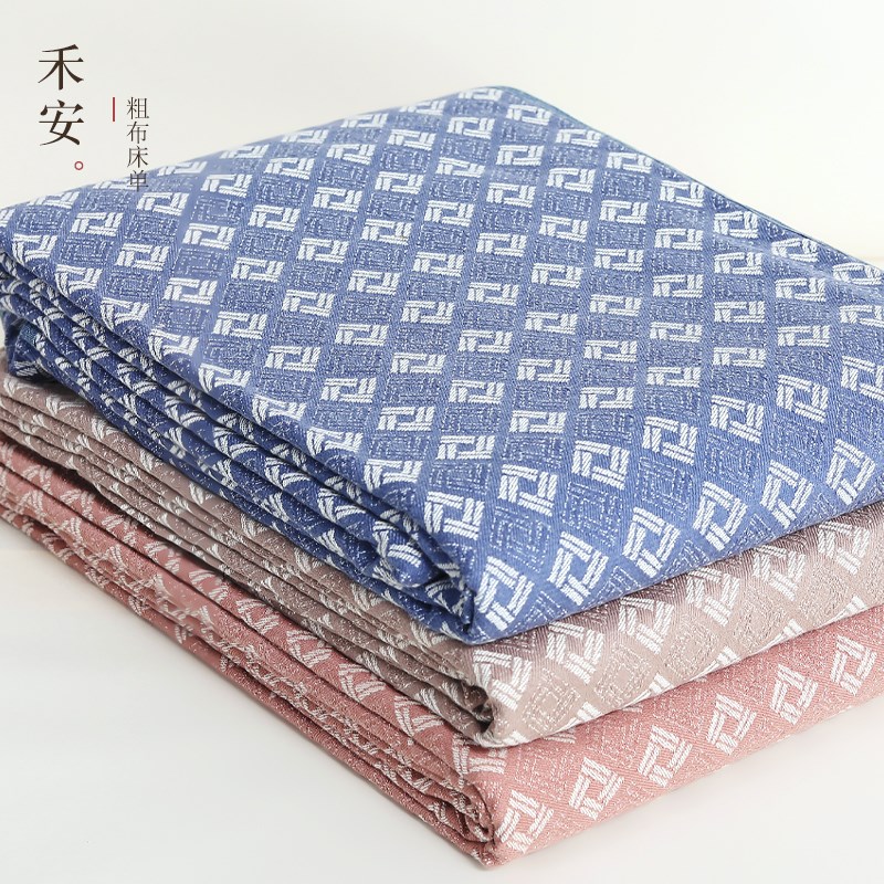 加厚老粗布凉席床单单件纯棉100全棉棉布布料枕套三件套一等品