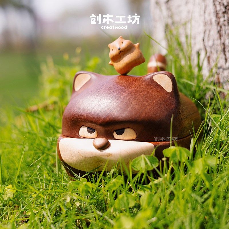 暴暴闹闹/创木工坊o实木大容量杂物收纳摆件家用生日情人创意礼物