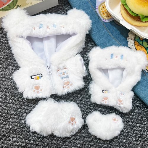 现货新款10cm20cm40cm娃衣一番赏坐姿公仔棉花娃娃玩偶毛绒冬装