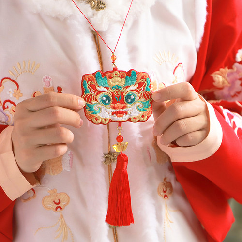 国风龙年刺绣挂颈香囊空袋随身艾叶香包车挂件中秋节汉服腰佩荷包