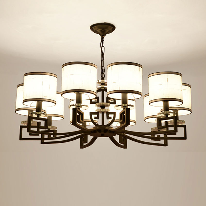 客厅吊灯中国风仿古新中式餐厅灯简约现代大气家用卧室书房灯具