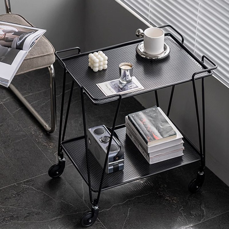 北欧铁艺小推车边几轻奢现代简约可移动餐车家用小户型客厅置物架