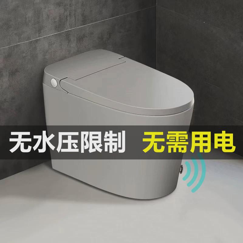 无水箱彩色家用马桶n虹吸式小户型非智能灰色座坐便器无水压限制