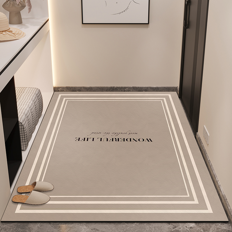 免洗入户门地垫耐脏地毯可擦免洗进门口垫玄关PU皮革防滑家用脚垫