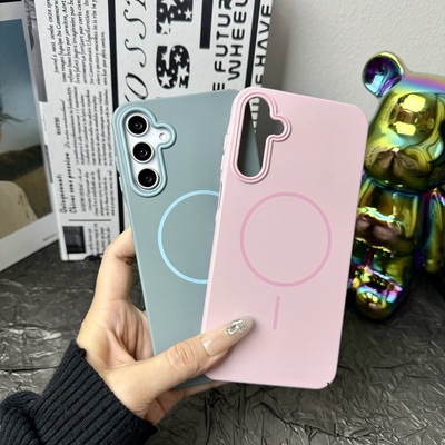 适用三星A55/A16新品手机壳Magsafe磁吸GalaxyA36/A26防摔A56保护套A25/35纯色肤感A15情侣超薄5G男女A54外壳