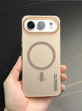 适用荣耀500手机壳Magsafe磁吸大孔荣耀500Pro保护套MEY-AN00全包防摔Honor500情侣超薄PC硬壳男女5G磨砂外壳