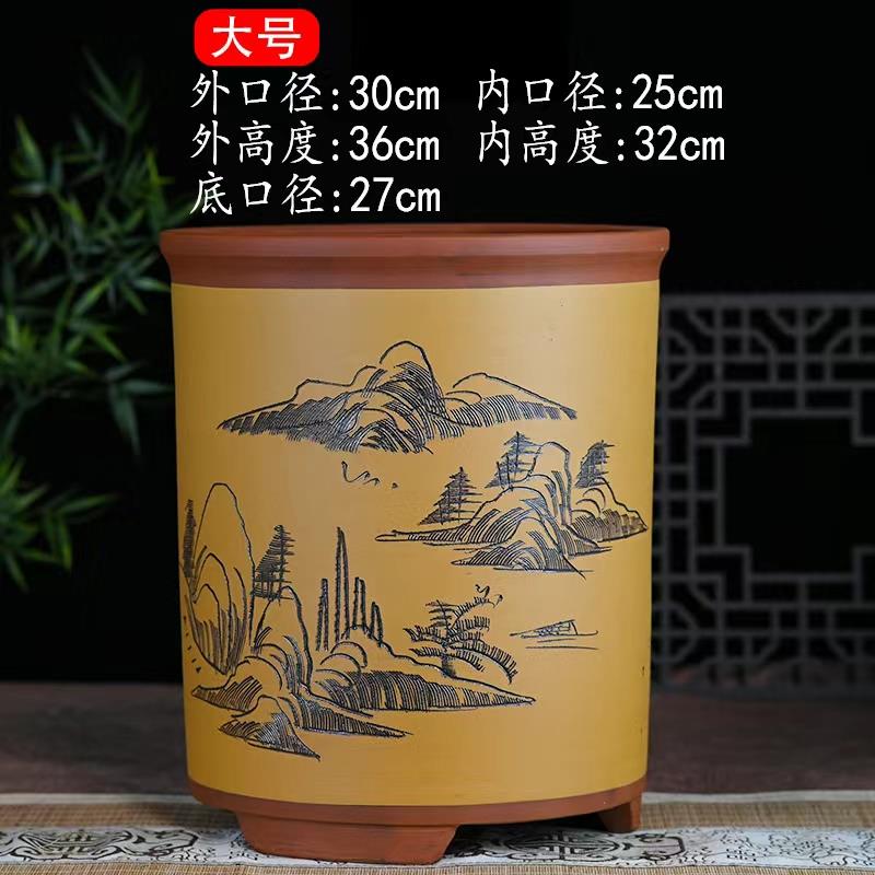 兰花盆紫砂花盆直筒花盆鲜花速递花卉仿真绿植园艺花瓶花盆花盆