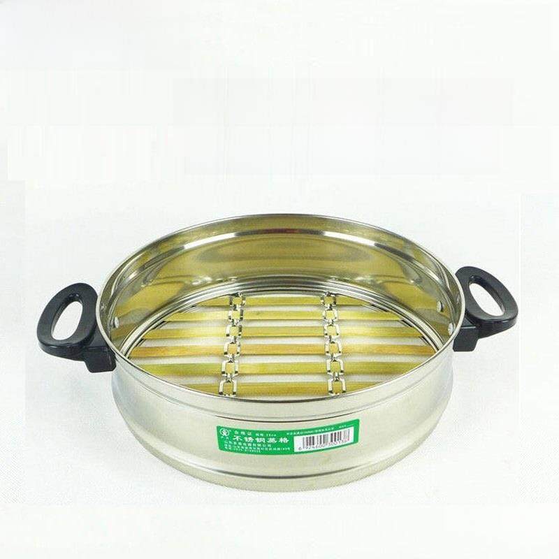 山东多星锅电炒锅蒸格栅蒸篮竹制不锈钢原厂24/28/31/33/ 35cm