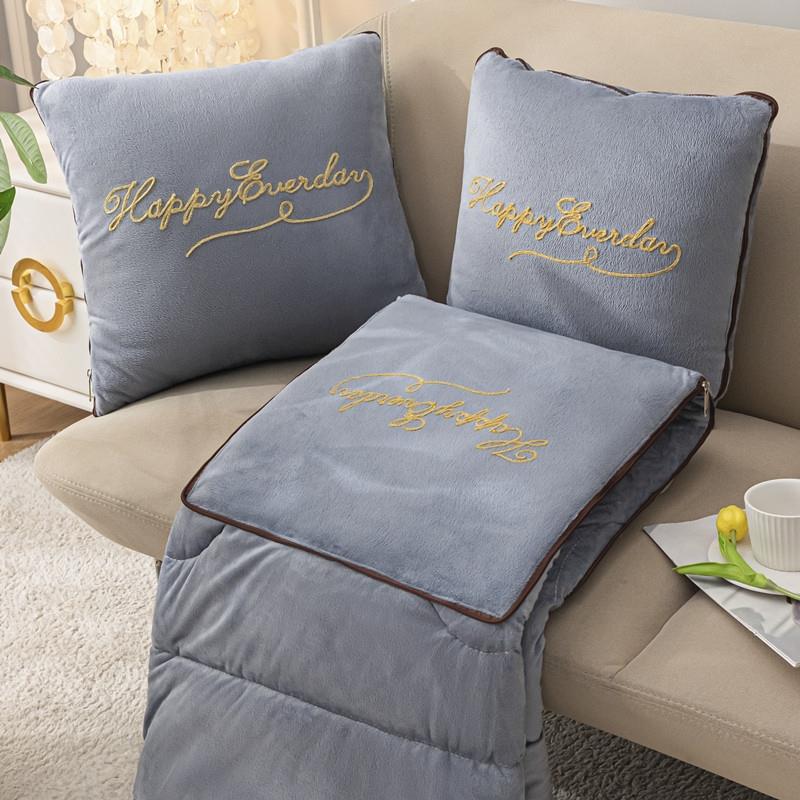 抱枕被子两用加厚二合一折叠汽车载枕头被办公室午睡毯子靠枕车用