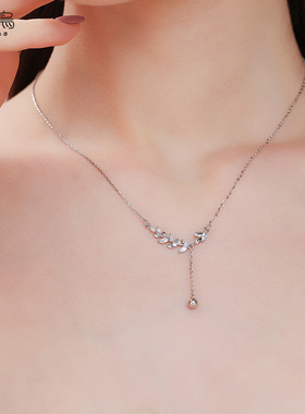 纯银项链女高级感锁骨链轻奢小众设计感爆款2024新款送女友
