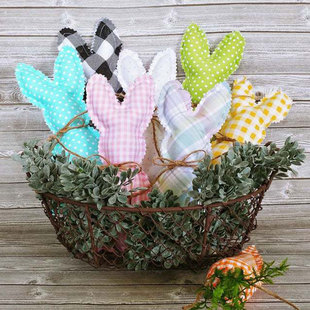 Rabbit Ornaments Cloth 极速2022 Easter decor Art Rab Eeaster