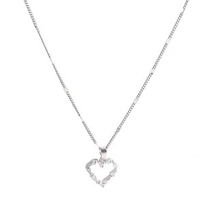 极速夏季 爱心锆石项链女生t轻奢小众设计感锁骨链ins冷淡风颈链高