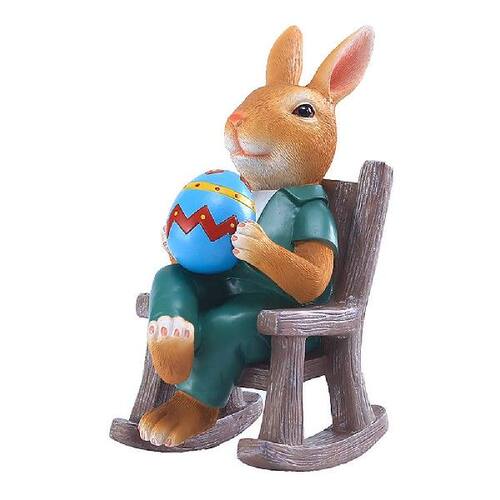 新品Resin Rabbit Figurinxe Bunny Garden Statue Animal