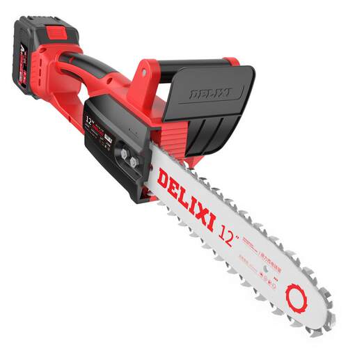 新品电锯充电式户外锂电电锯家A用小型手持电链锯电动锯柴伐木锯