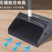 新品 家用酒店庭院黑色加厚笤帚O折叠饭厅工程清洁用 扫把簸箕套装