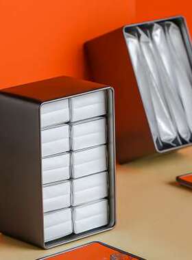 新品新款橙色二两长泡袋茶叶包装盒空礼盒岩茶白茶水仙1.2泡装礼