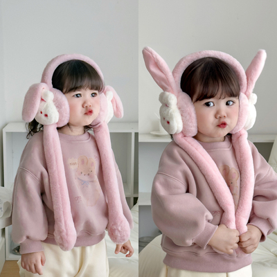 耳朵会动款加厚保暖儿童耳罩可爱