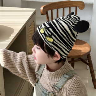 超好看宝宝帽子男童女孩针织帽超萌可爱米奇柔软儿童毛线帽薄款 潮