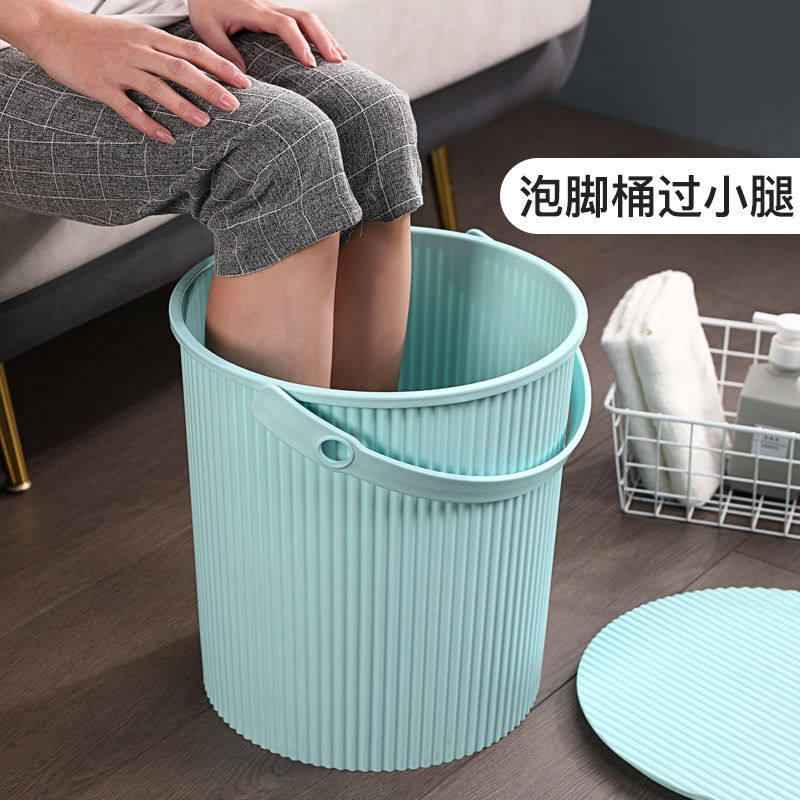 泡脚桶家用宿舍按摩养生足浴洗脚盆加厚洗脚桶过小腿泡脚盆小孩用