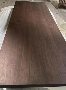 北美黑胡桃木FAS实木板白蜡木升降桌面大板吧台榆木餐桌原木