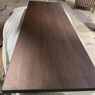 北美黑胡桃木FAS实木板白蜡木升降桌面大板吧台榆木餐桌原木