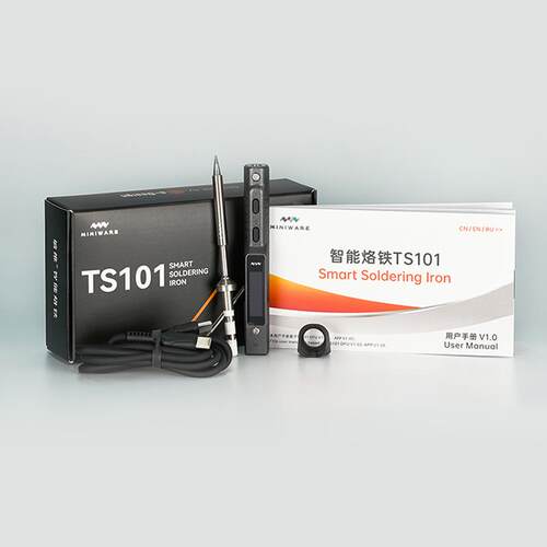 MINIWARE TS101迷你智能电烙铁套装 Type-c接口 65W一键快速升温