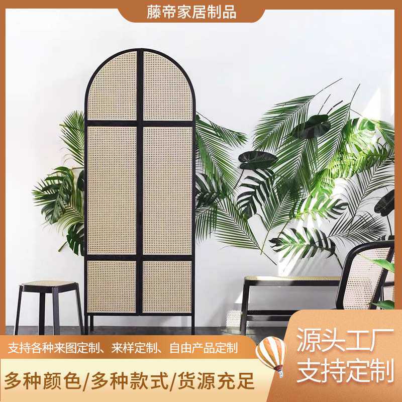藤艺家具 卧室藤木编织双门衣柜源头厂家东南亚酒店双门衣柜定制