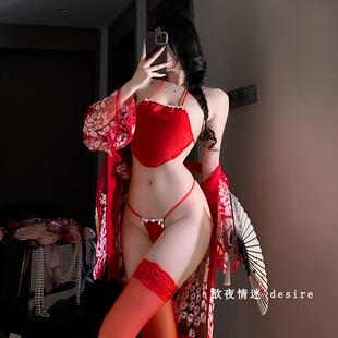 性感古风日系女姬睡衣覆古汉服异域宫廷风肚兜情调趣味内衣套装 女