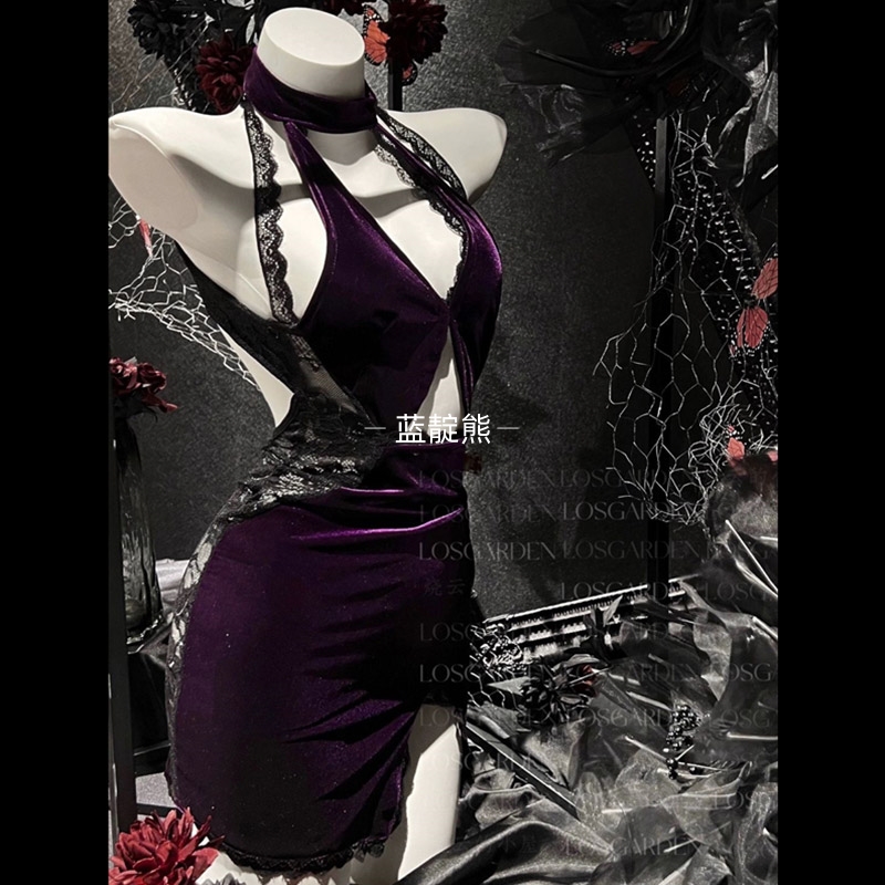 风情万种的裙子性感荡领挂