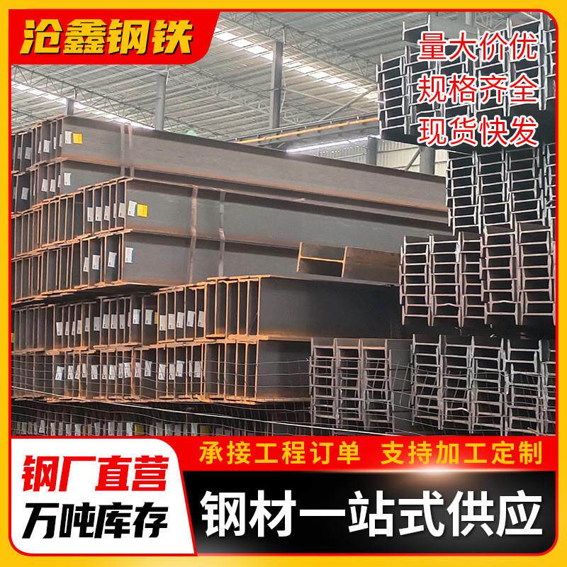 唐钢H型钢250*125*6*9Q235b钢结构H钢桥梁轨道建筑工程用东莞直供