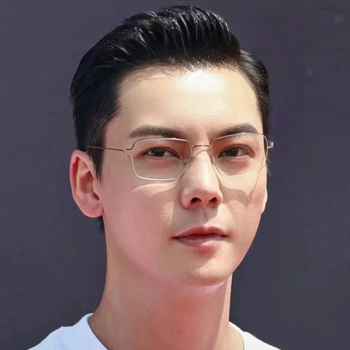 陈伟霆同款超轻纯钛眼镜极简Tim