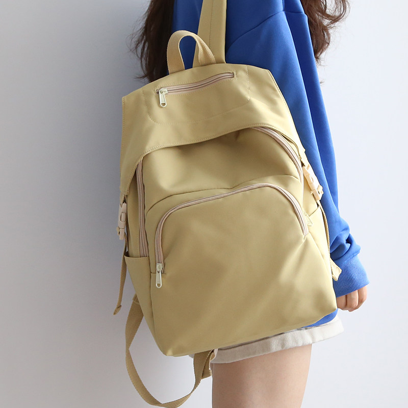 轻便时尚日韩纯色双肩包女新款书包女初中生大学生男背包女双肩,箱包皮具/热销女包/男包,双肩背包,淘宝优惠券,粉丝福利购,淘宝优惠卷