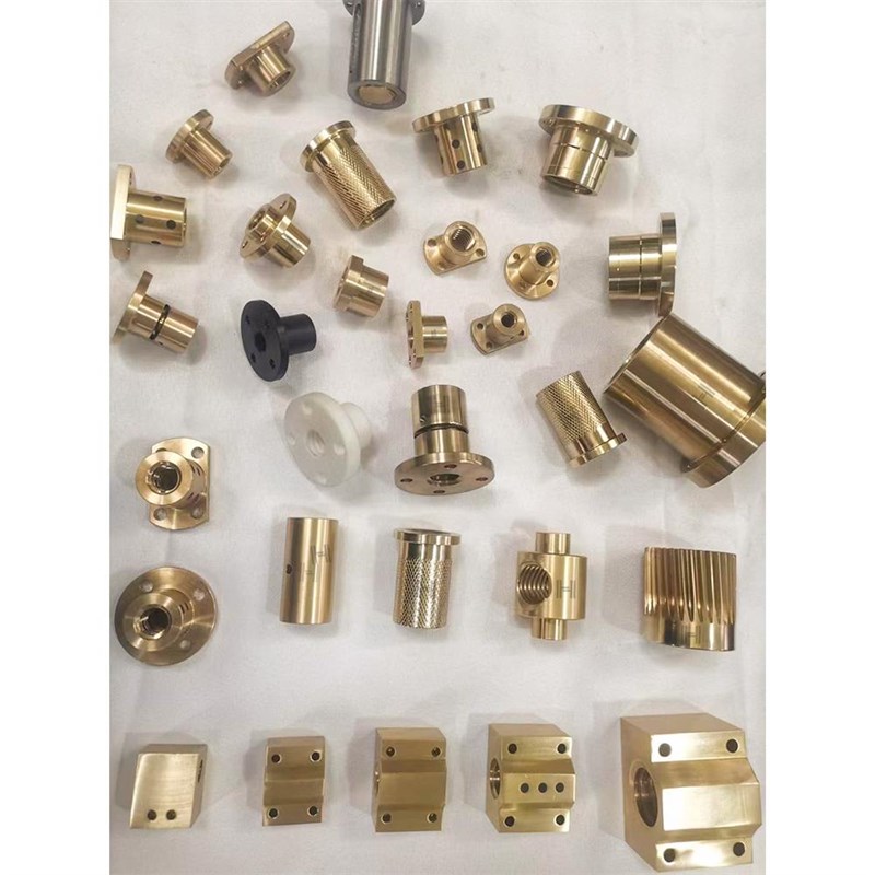 厂促梯形丝杆螺母套装全04锈钢T型丝杠法兰铜方铜母螺套正不牙反