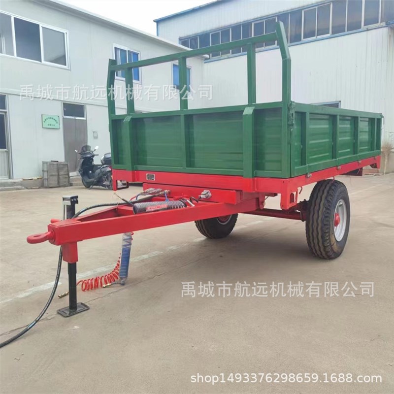 液压自卸的拖车斗 载重3吨5吨8吨10吨的农用拖车 2轮4轮转盘转向