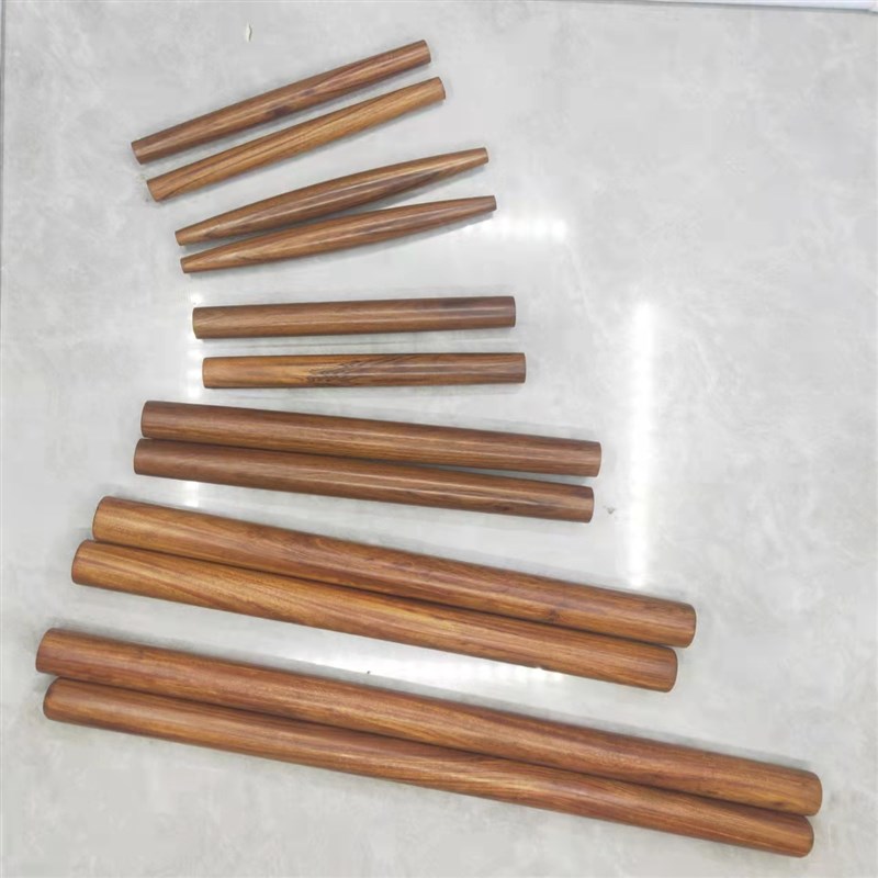 红贵宝擀面杖 酸枝木两头尖面杖 黑檀木鸡翅木擀面杖厨房用具