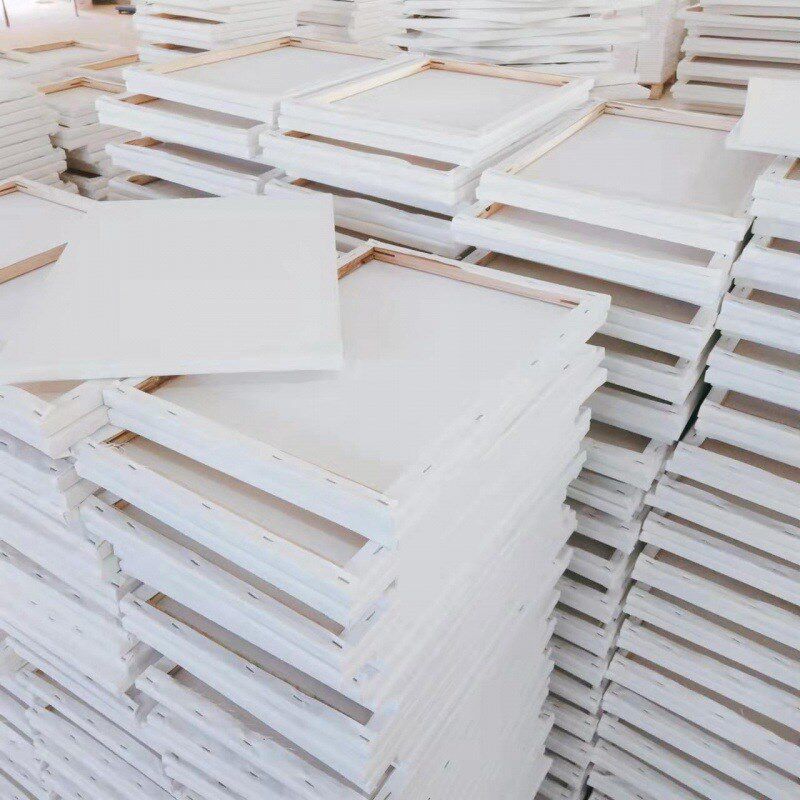 丙烯画框油画框亚麻棉丙烯颜料油画棒画板带内框肌理画油画布