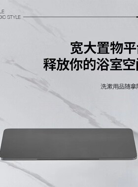 全铜暗装瀑布龙头入墙面盆黑色冷热水台盆浴室水龙头方形工程款式