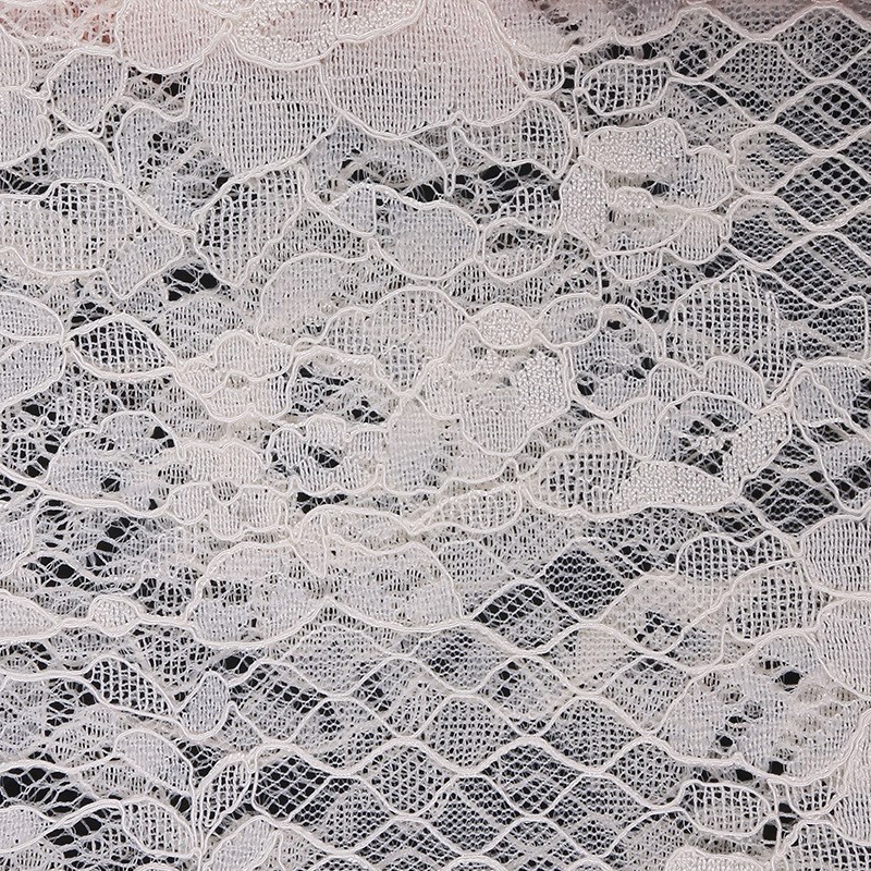 现货 春夏几何锦棉股线蕾丝面料 装饰布旗袍内衣礼服网纱面料
